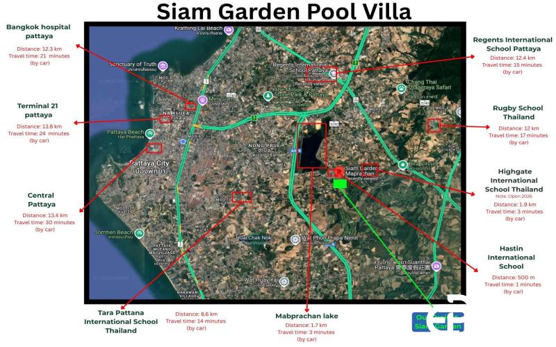 CODE : TTPTHS 0118 / Prime Mabprachan Location Beautiful pool villa just 5 minutes from HIGATE International School