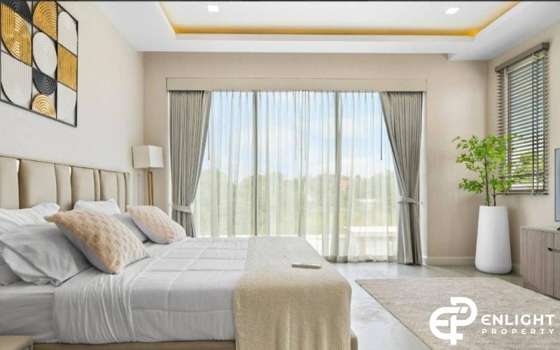 Luxury Modern Style Pool Villa for sale in Pattaya, ready to move in.