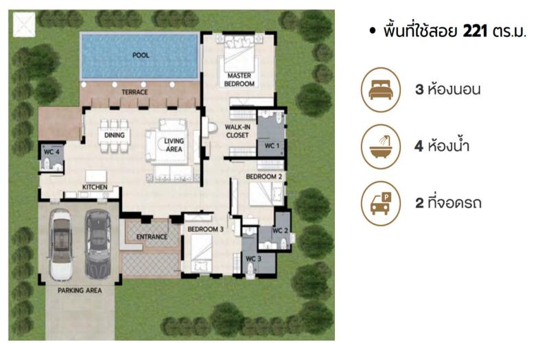 บ้านเดี่ยวหลังมุม สไตล์ทัสคานี