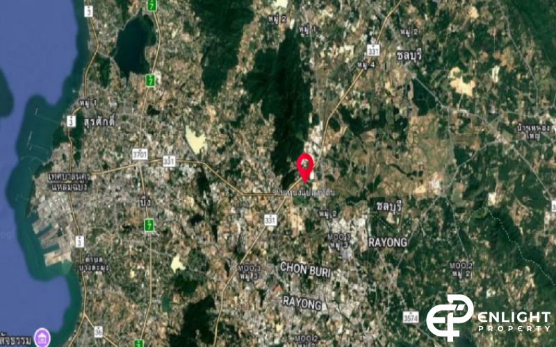 Land for sale, size 5-3-94 rai, Sriracha, Chon Buri Province