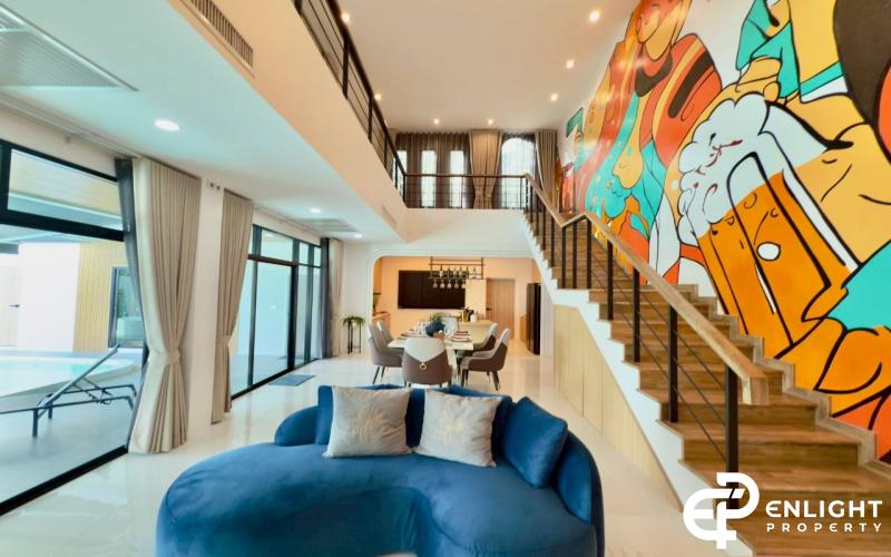 Luxurious luxury pool villas combined with Modern and Nordic.