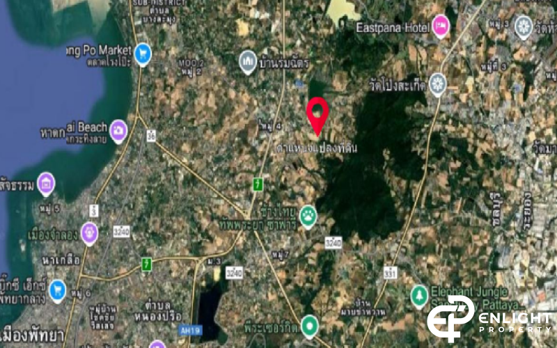 Land for sale 14-0-45 rai | Pattaya East Takian Tia