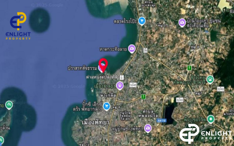 Beautiful Land Plot for Sale on Naklua Road, Pattaya – Beachfront & Near Attractions