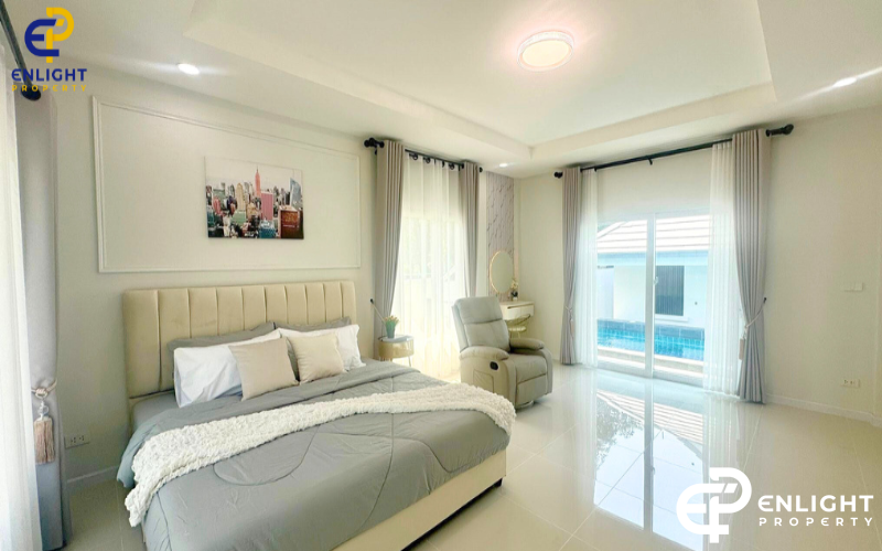 - บ้านในโครงพื้นที่กว้าง ใกล้อ่างมาบประชันเพียง 5 นาที -